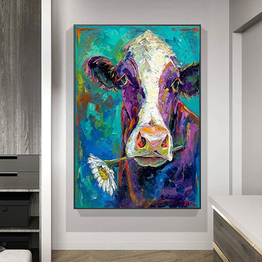 キャンバス 油絵専用カラフルCOWS 5